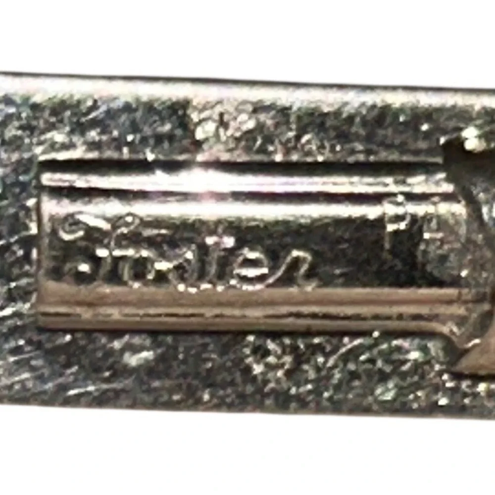 Foster‎ Vintage 925 Silver Floral Etched Tie Clip Men Formal Wedding Accessory